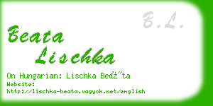 beata lischka business card